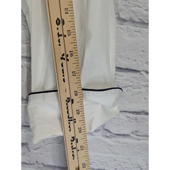 SINGLE STITCH🌿Ralph Lauren Robe Unisex M/L Belted Cotton Piping Bath LoungeLogo - Picture 5 of 13